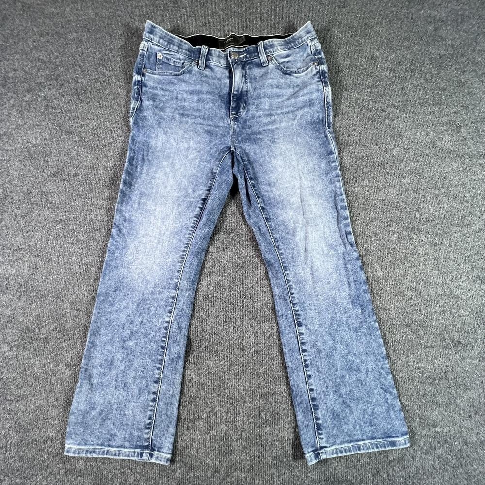 Torrid Bootcut Jeans Womens 10 Blue Faded Denim Stretch Mid Rise Workwear